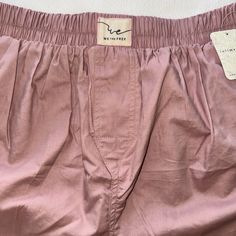NWT We The Free People Intimately Day to Day Boxer Shorts Pink Pockets Small - Picture 3 of 14